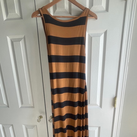 United By Blue Striped Maxi Dress in Black and Brown - Picture 8 of 8